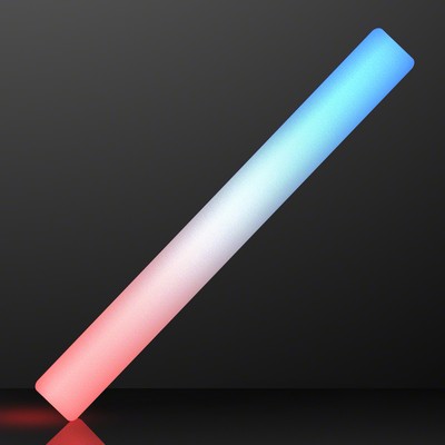 Red White & Blue LED Foam Batons 16" Cheer Sticks - BLANK