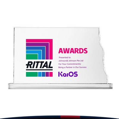 Gleff North Dakota Crystal Award - LARGE