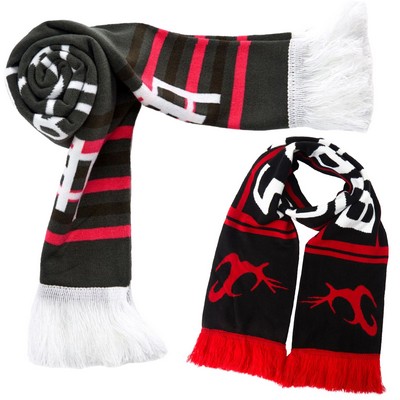 Soft Knitted Woven Scarf W/ Tassel